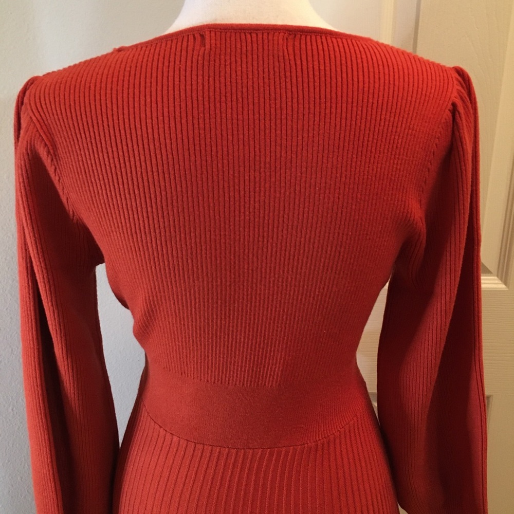 Viciall Faux Wrap Ribbed Sweater Dress - Picture 8 of 13